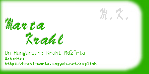 marta krahl business card